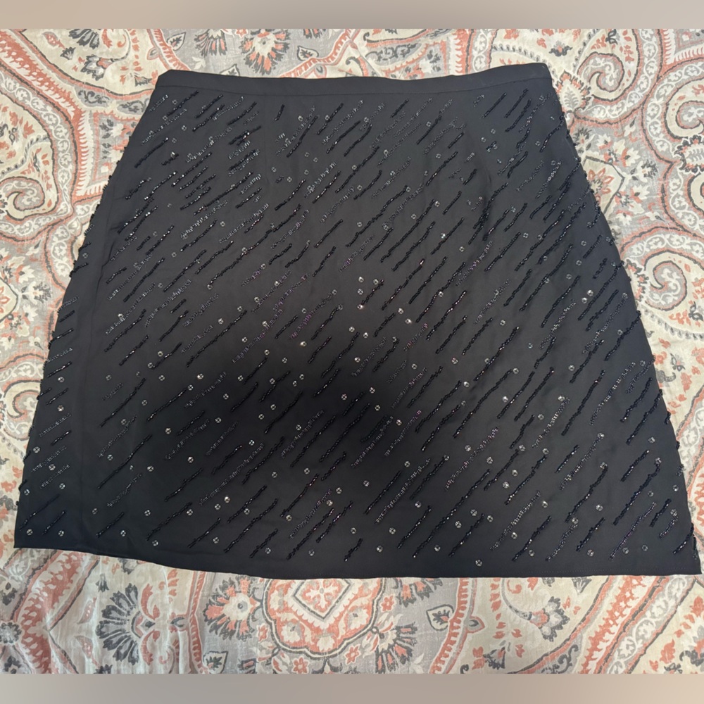 Banana Republic Factory Black Sequin Mini Skirt